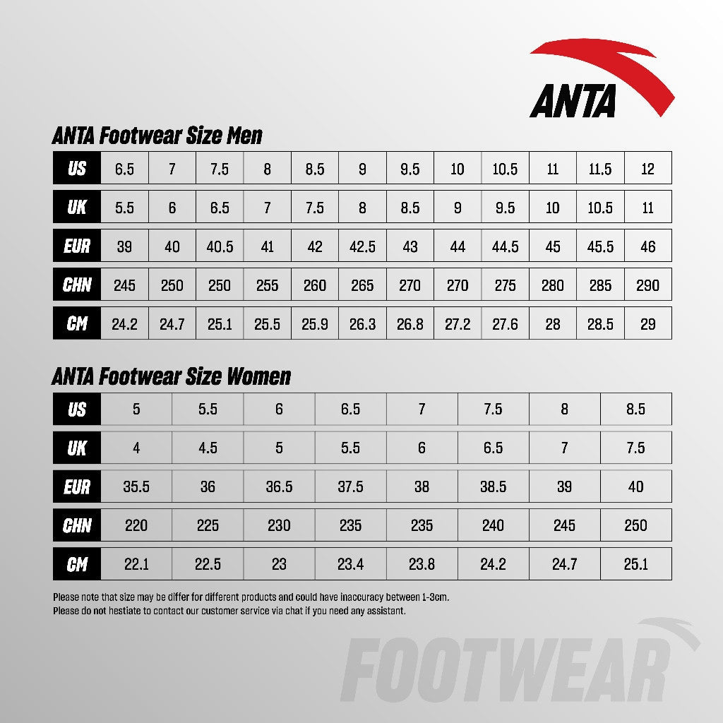 Size Guide Altra Shoe Size Comparison ANTA Women C202 PRO Carbon