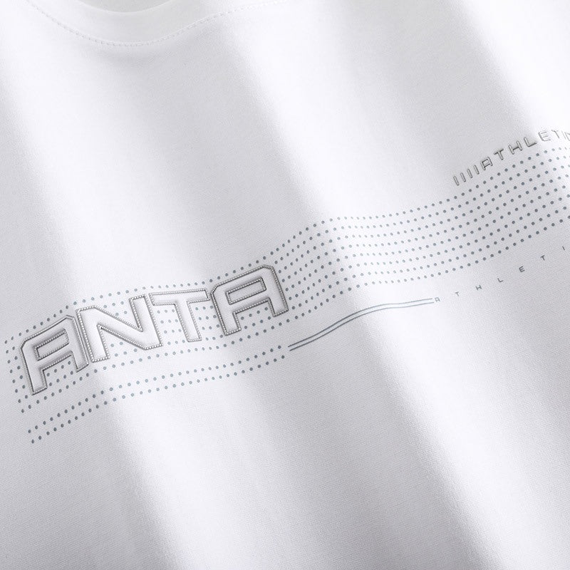 ANTA Men Training Short Sleeve Tee 1525B7105-1 -White (Baju Sukan