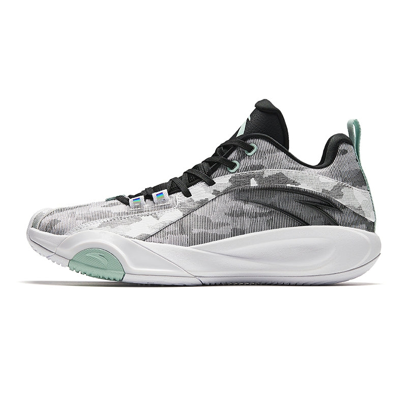 ANTA MALE Wind Tunnel 4 BASKETBALL SHOES 1124A1605-3 White/Sejil Grey ...